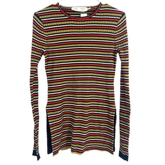 Proenza Shouler White Label Striped‎ Ribbed Sweater Top Tunic Small - Picture 1 of 7